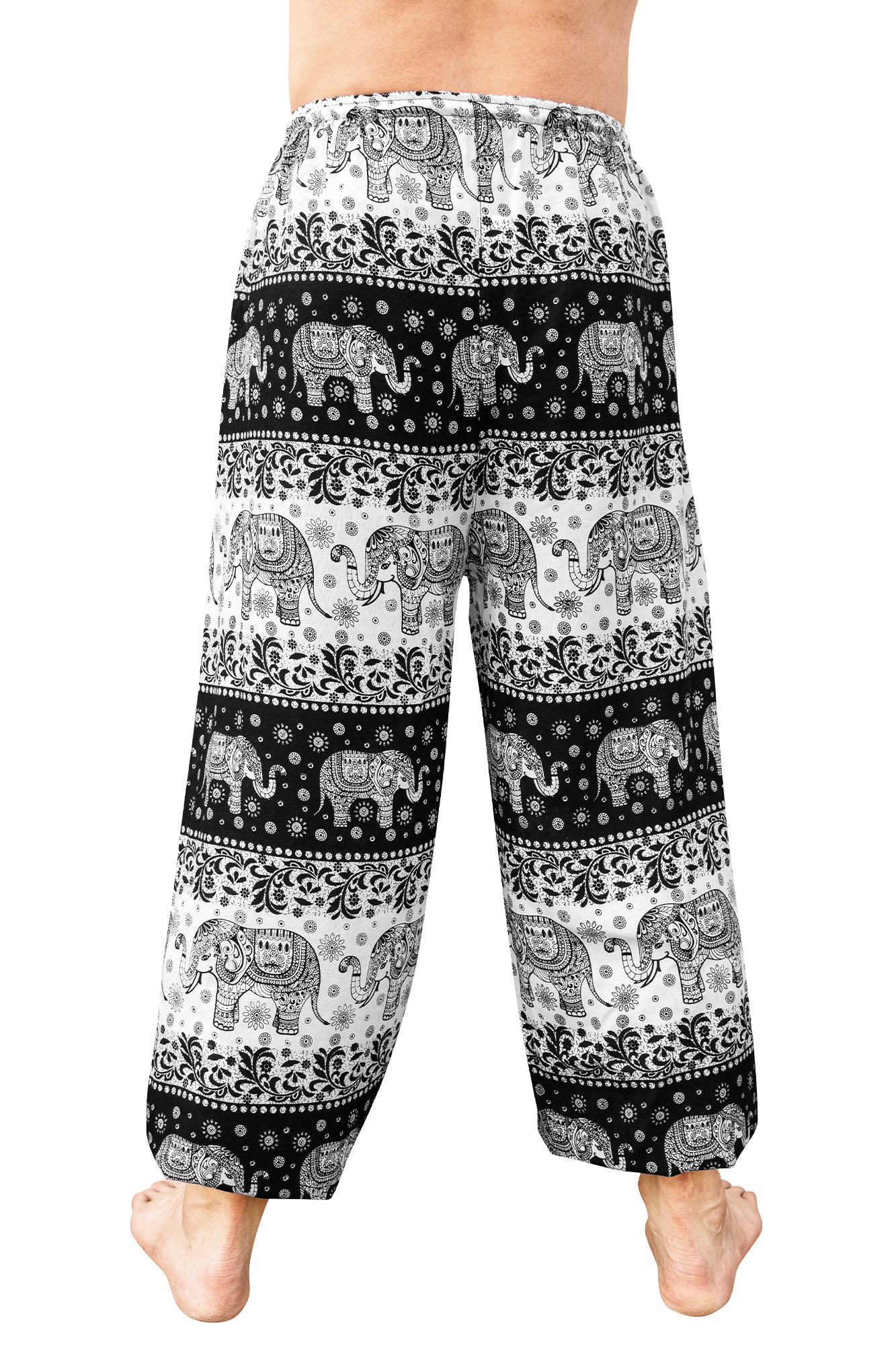 Floral Elephant Pants in Black