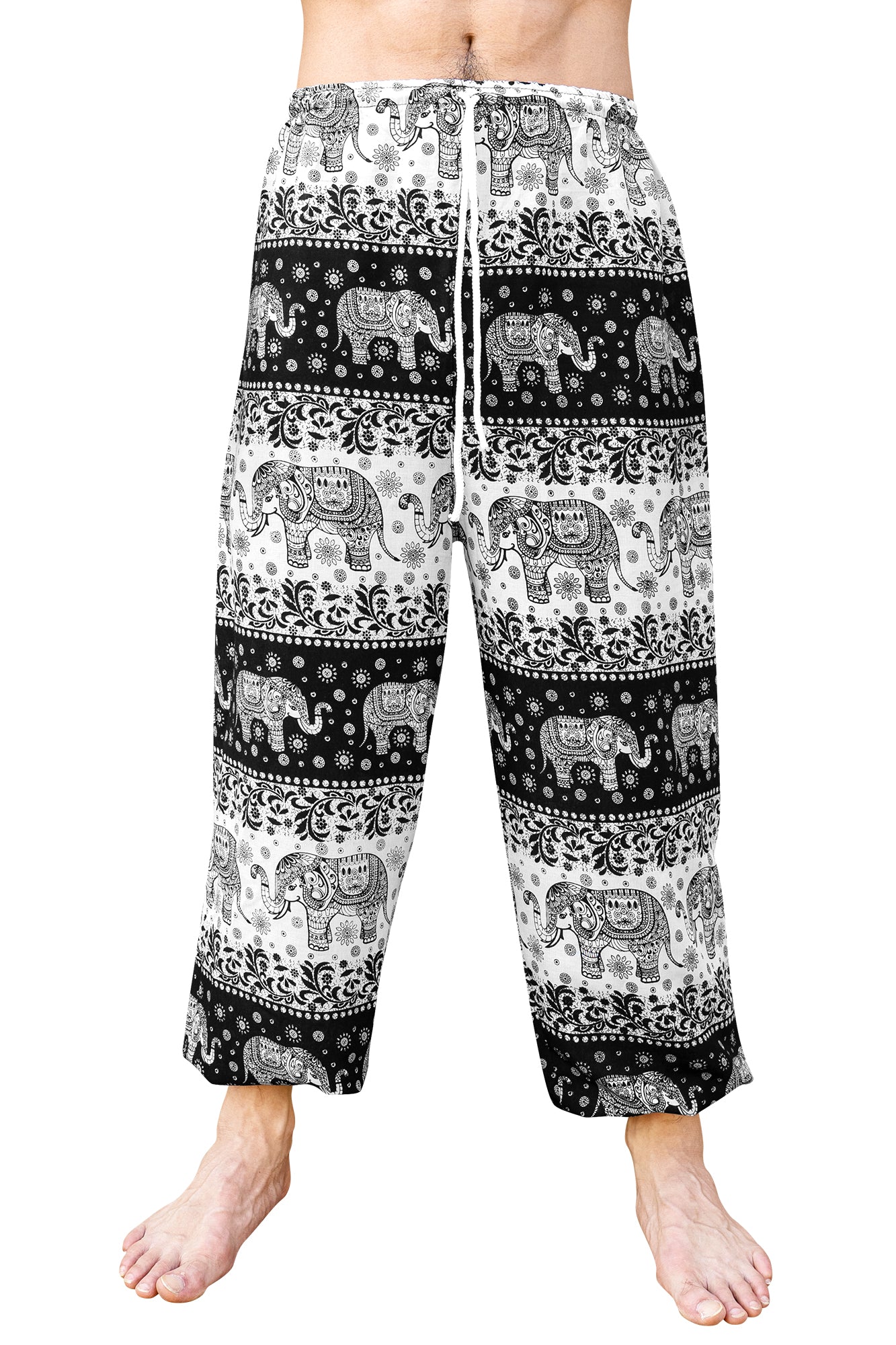 Floral Elephant Pants in Black