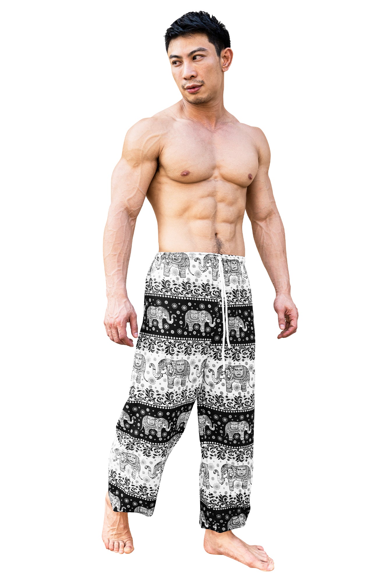 Floral Elephant Pants in Black