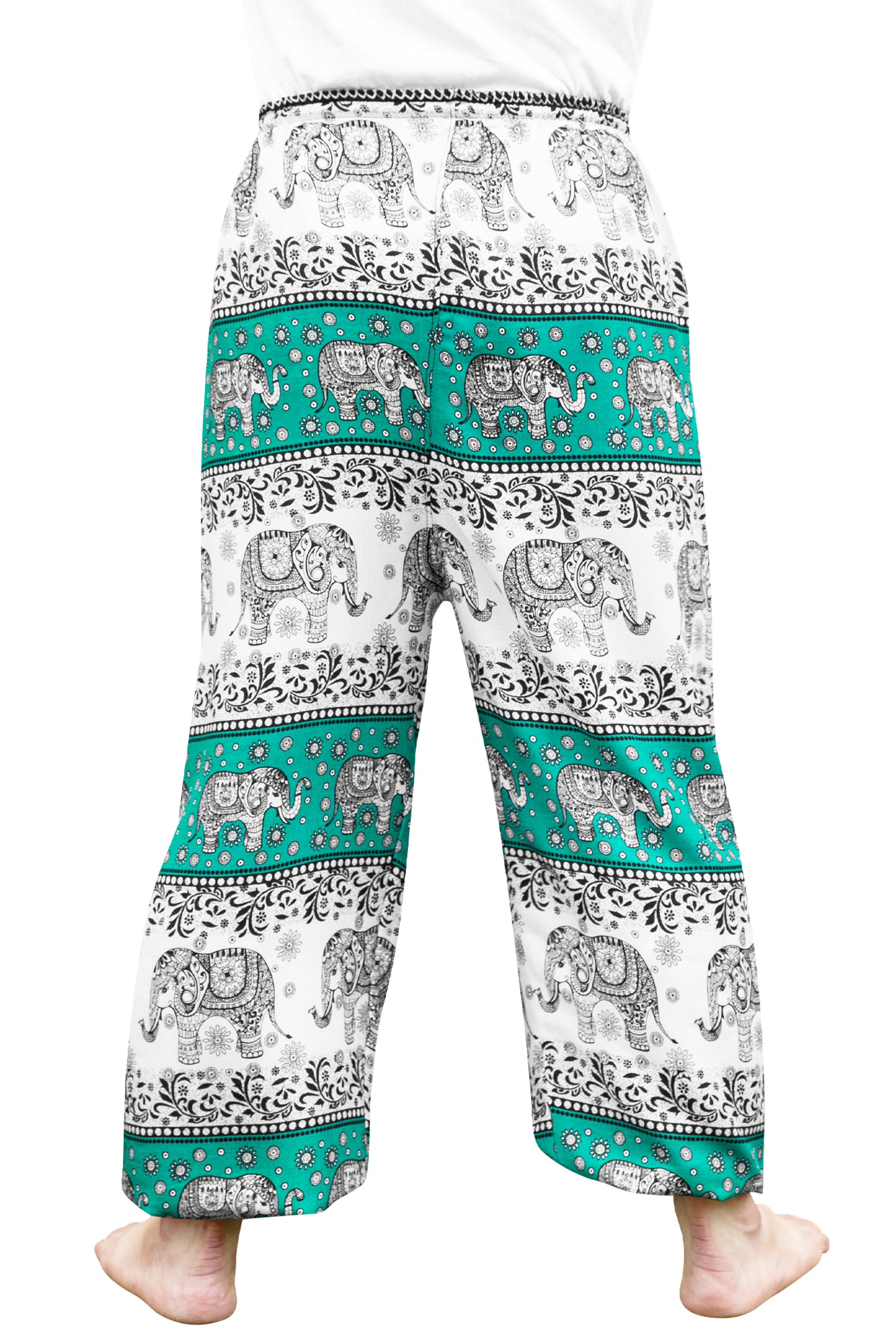 Floral Elephant Pants in Green