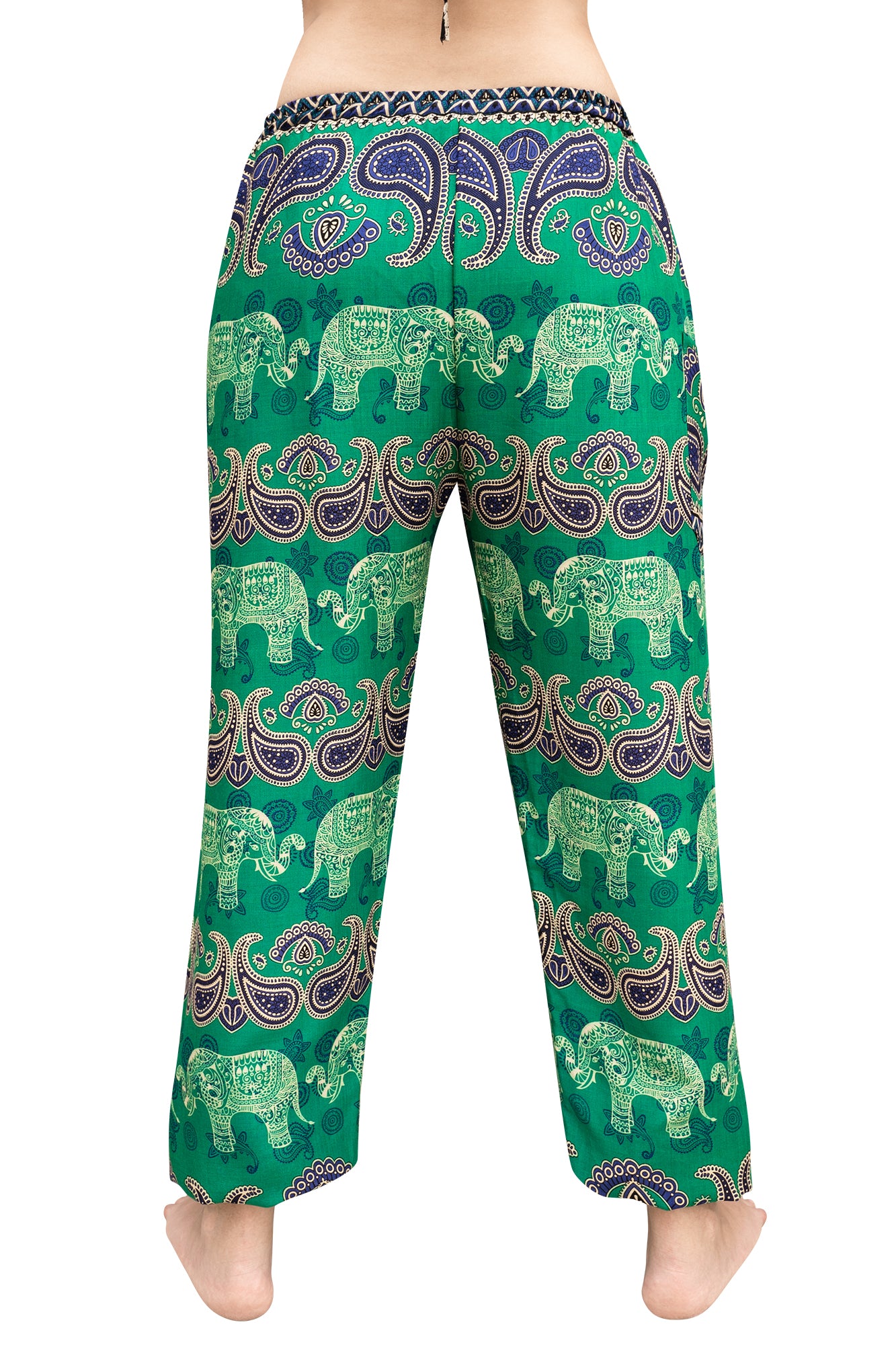 Paisley Elephant Pants in Green
