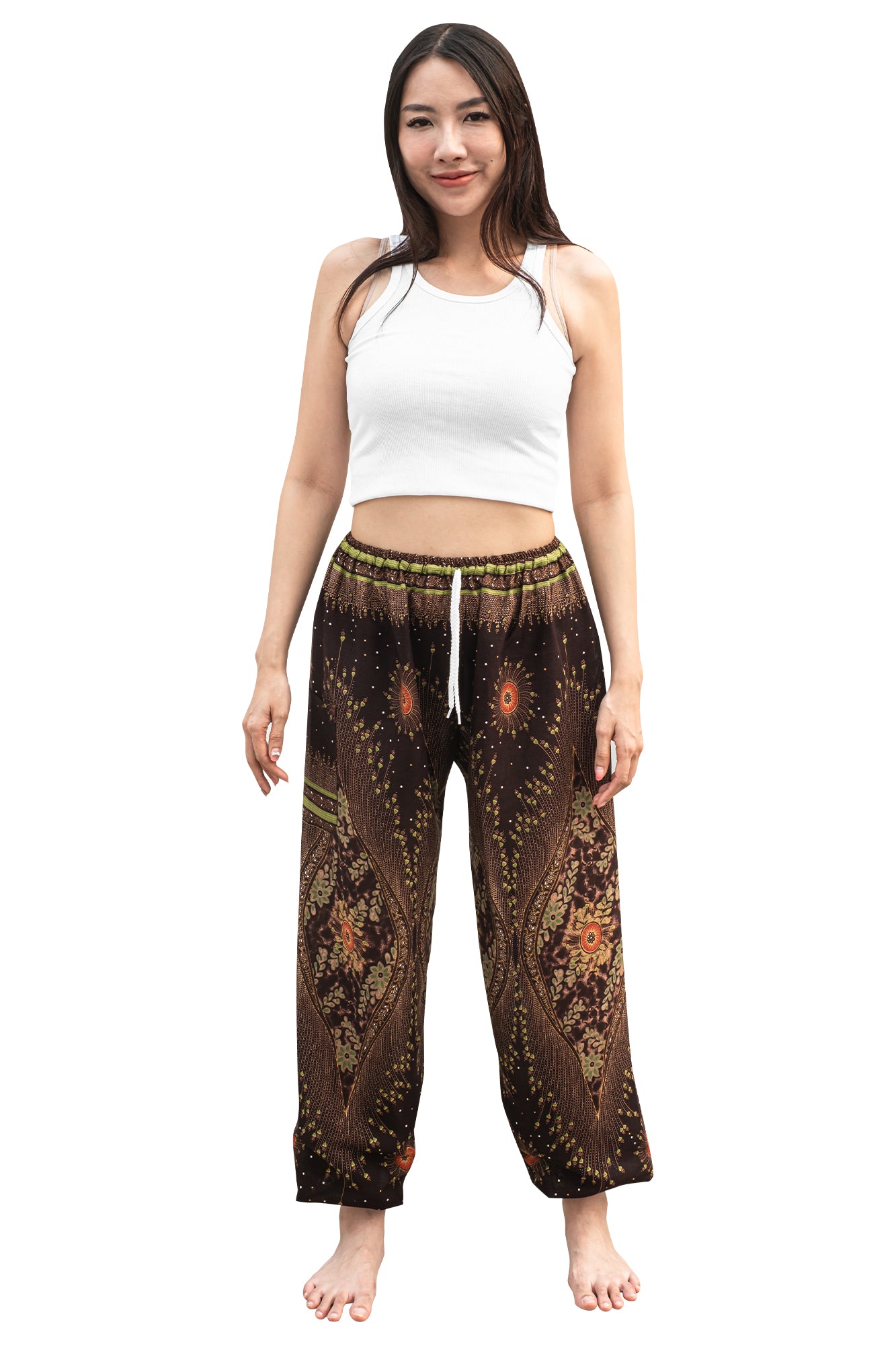 Majestic Peacock Pants in Brown