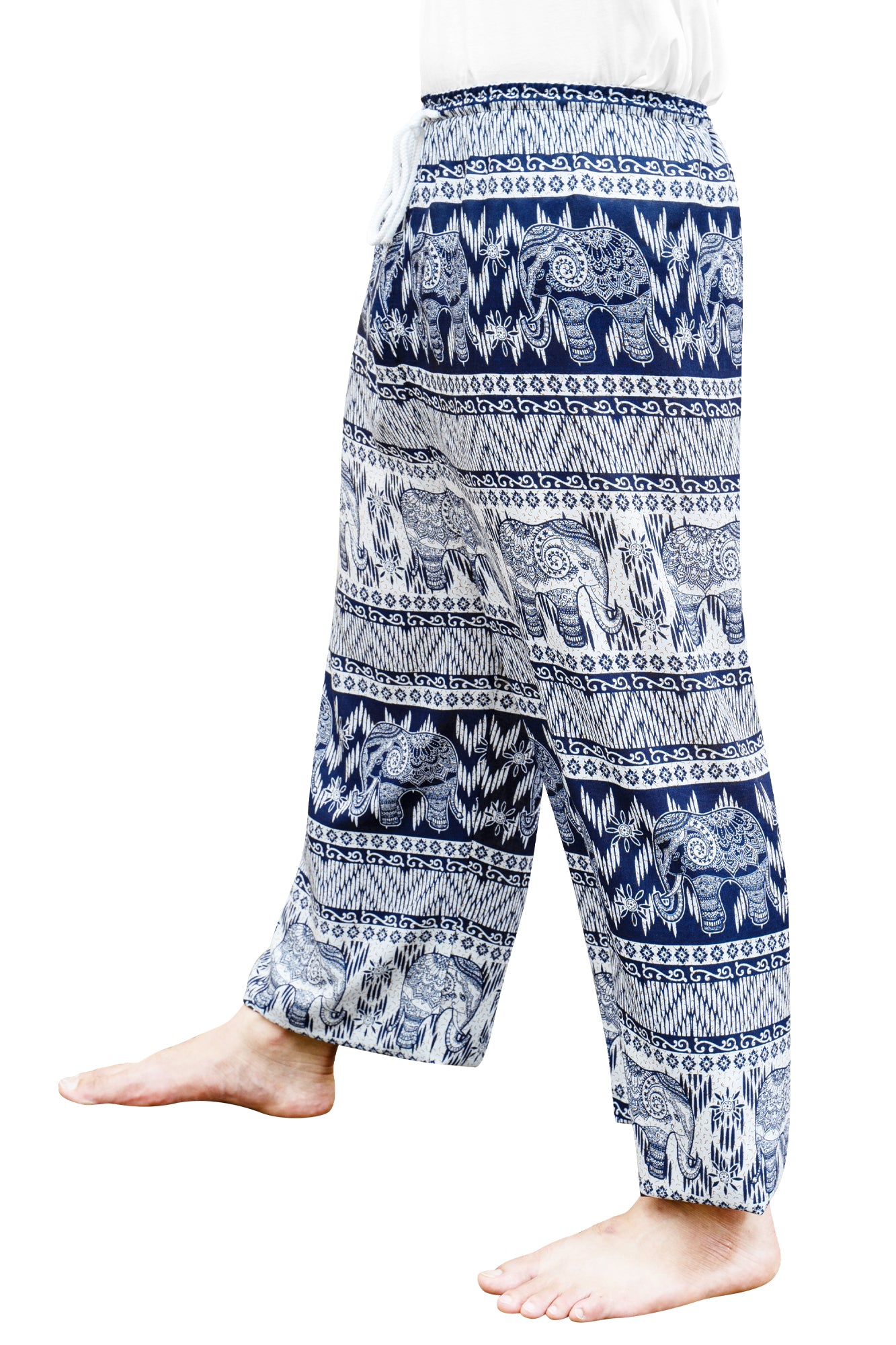 Tribal Elephant Pants in Blue