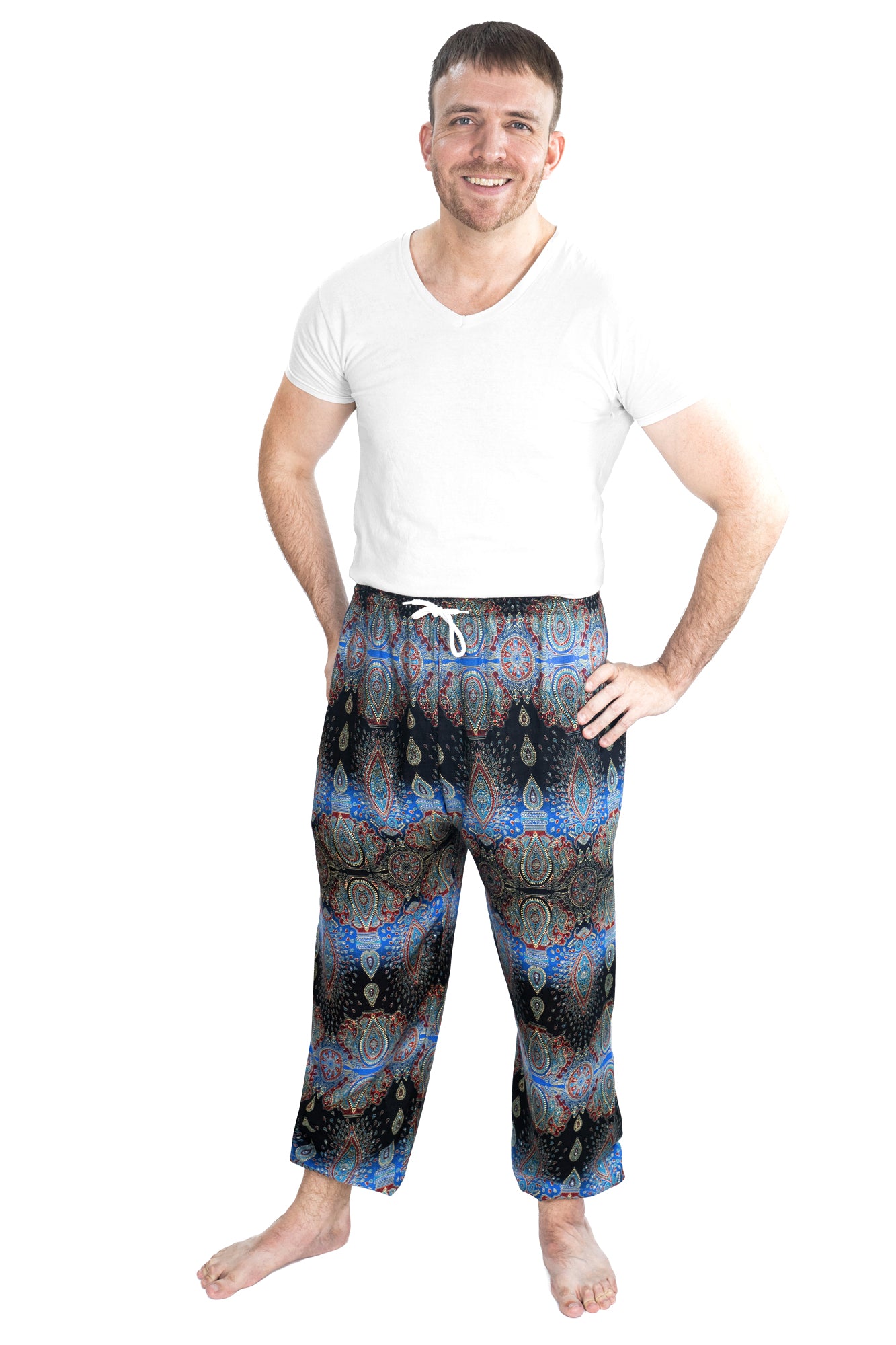 Paisley Pants in Navy