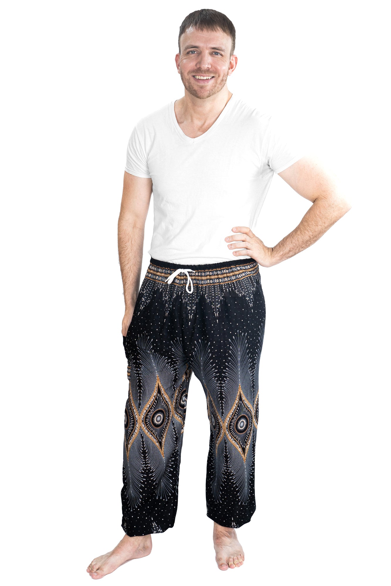 Diamond Peacock Pants in Black