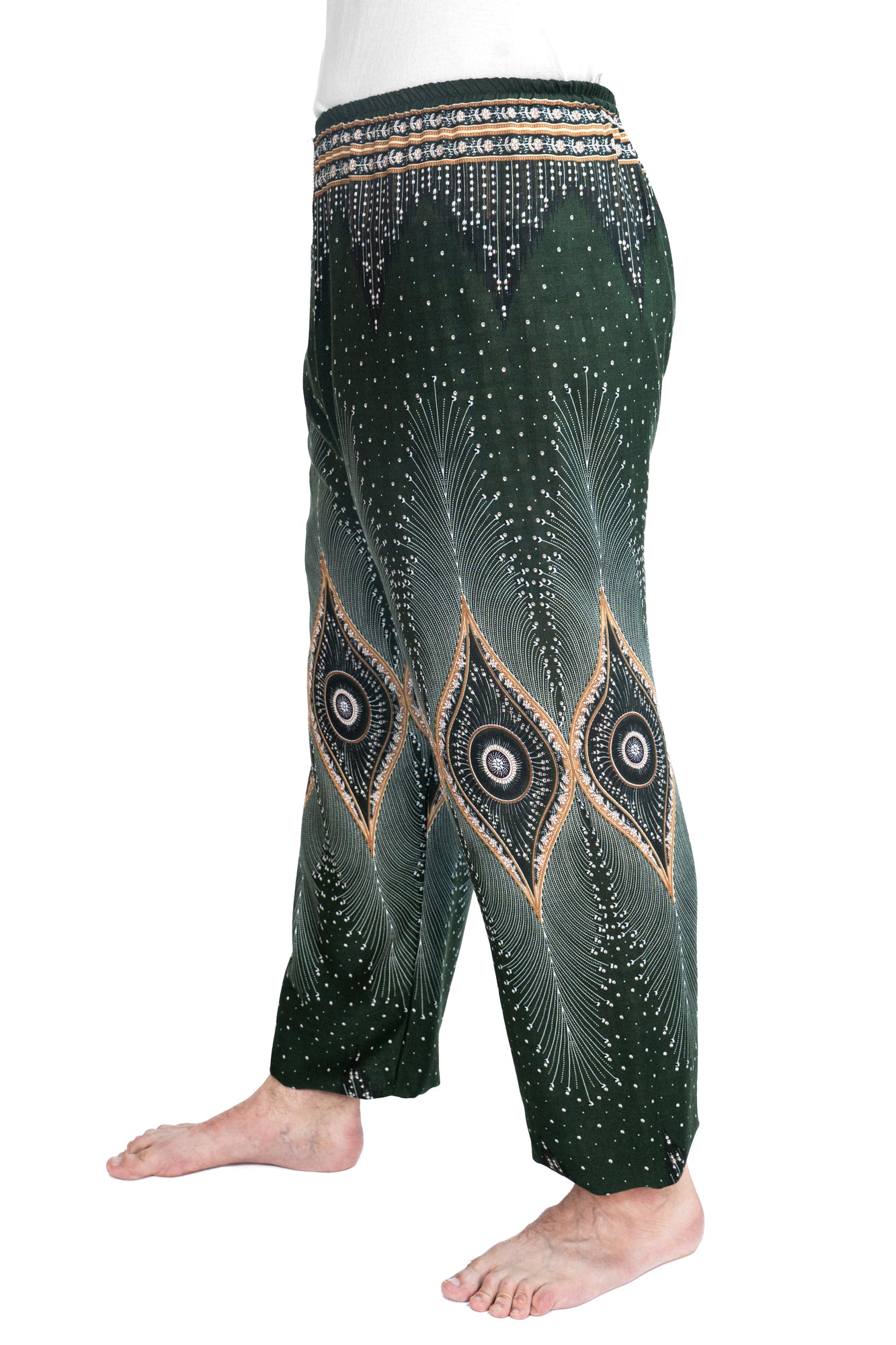 Diamond Peacock Pants in Green