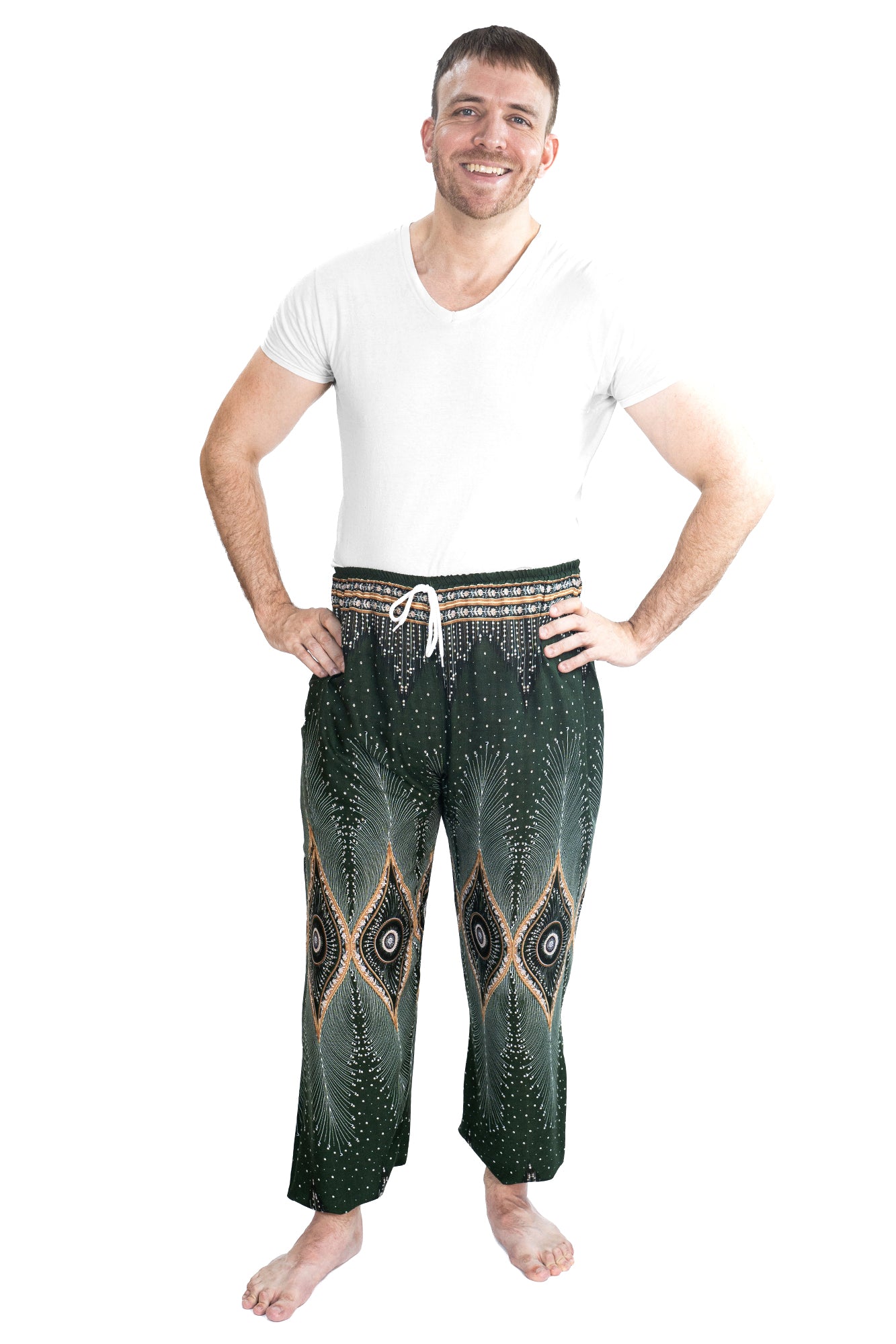 Diamond Peacock Pants in Green