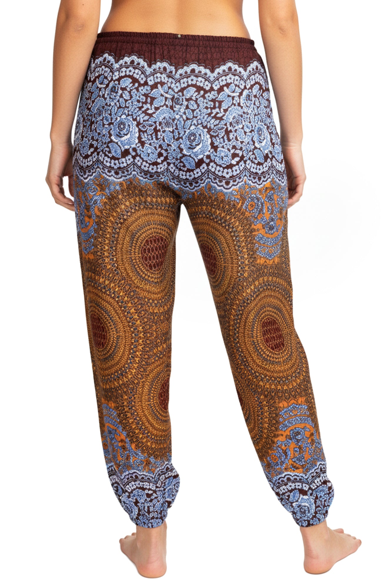 Mandala Rayon Pants in Brown
