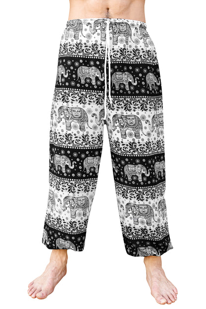 Floral Elephant Pants in Black