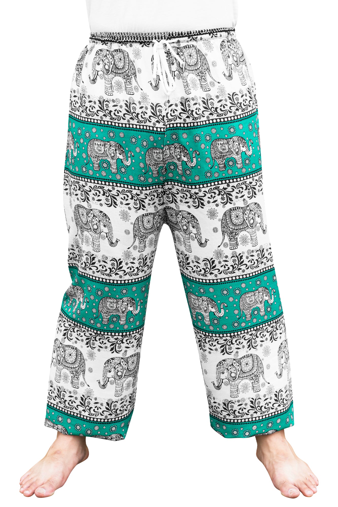 Floral Elephant Pants in Green