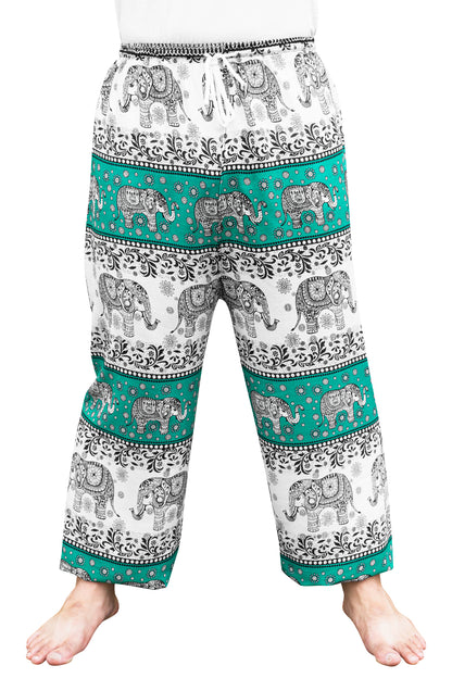 Floral Elephant Pants in Green