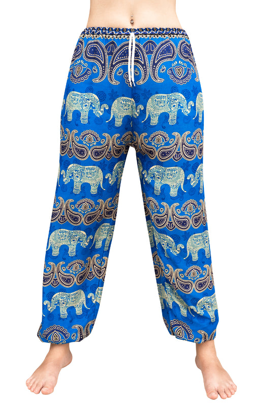 Paisley Elephant Pants in Blue