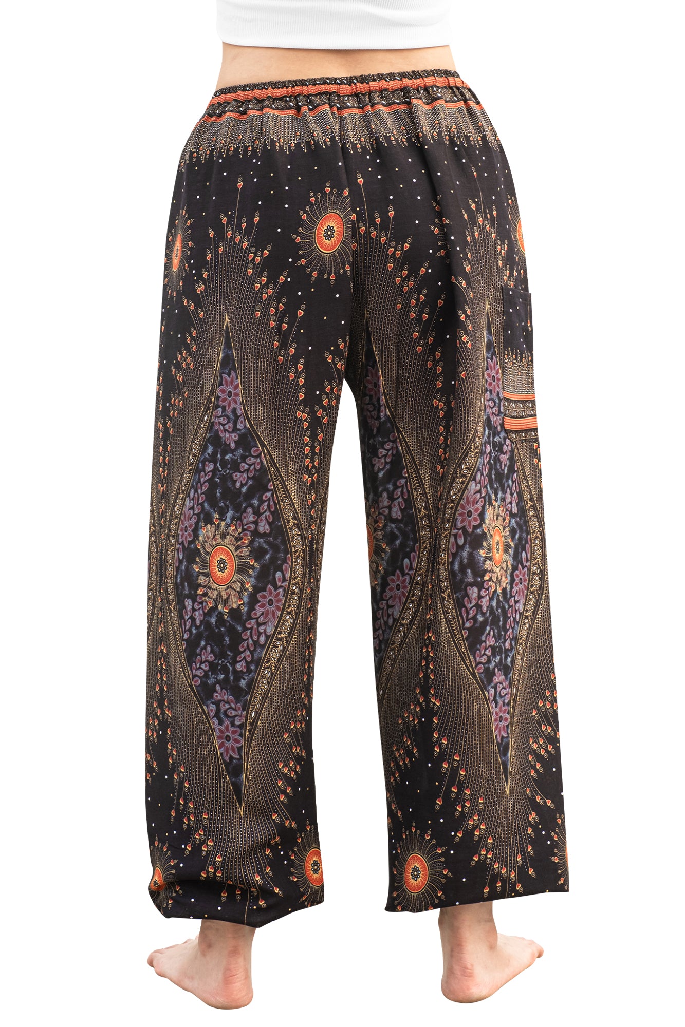 Majestic Peacock Pants in Black