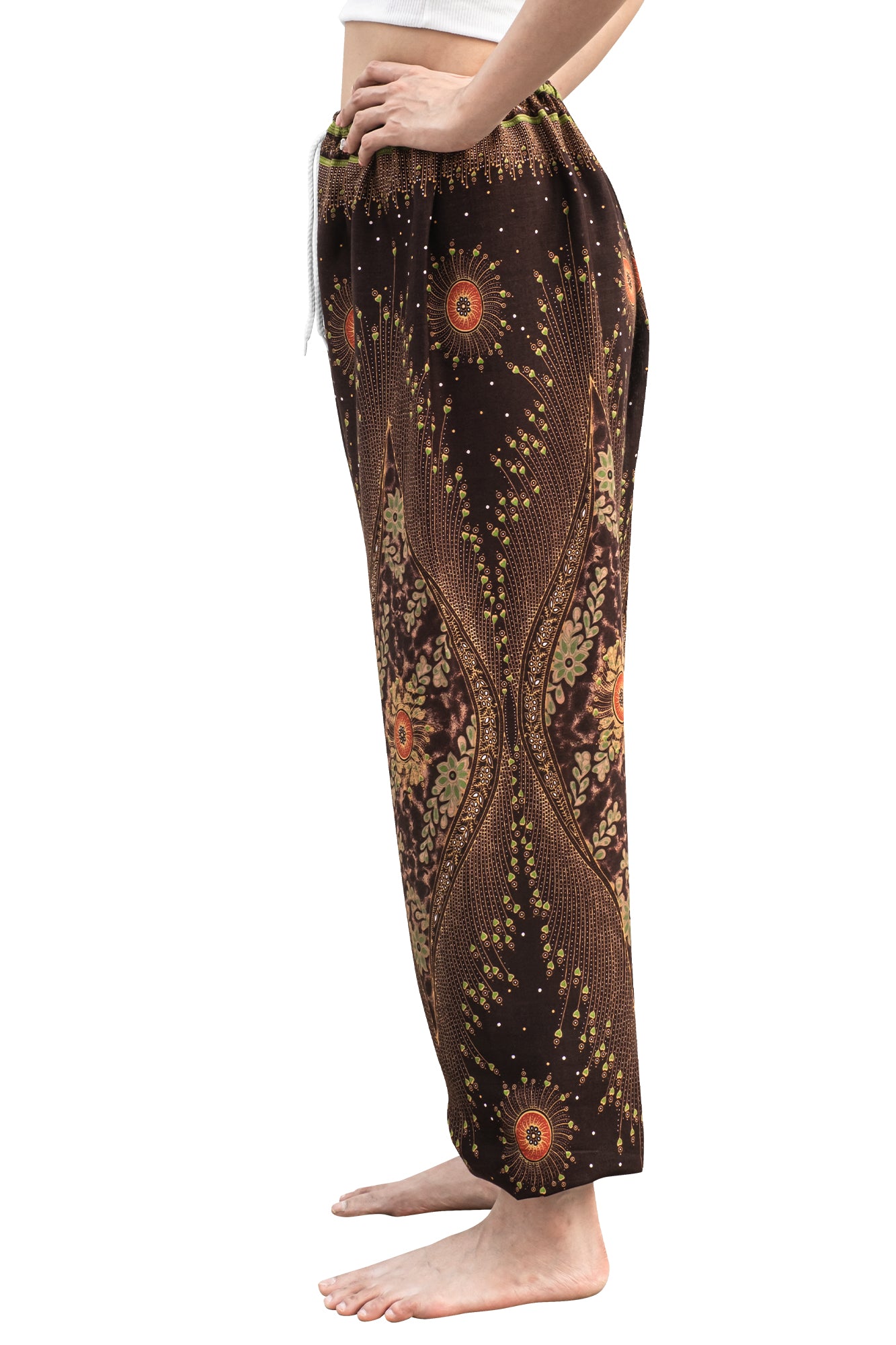 Majestic Peacock Pants in Brown
