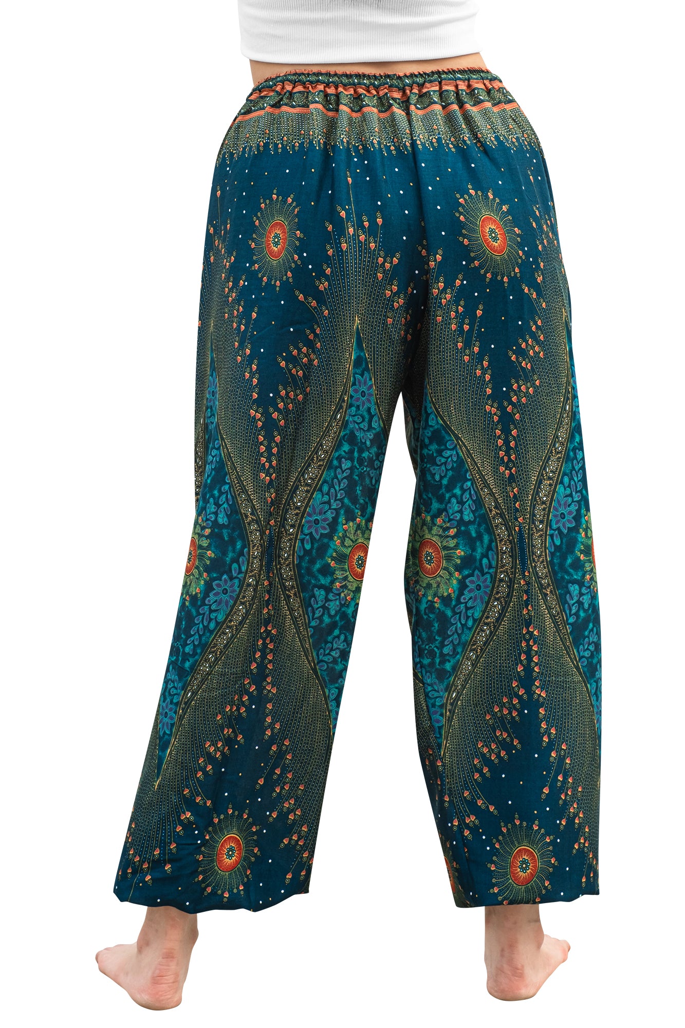 Majestic Peacock Pants in Green