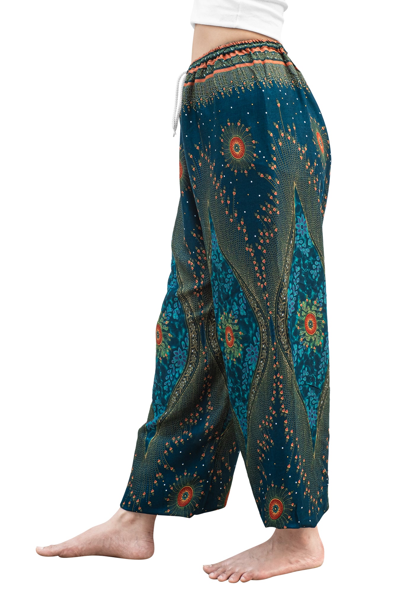 Majestic Peacock Pants in Green