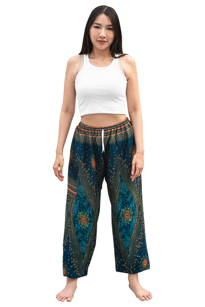 Majestic Peacock Pants in Green