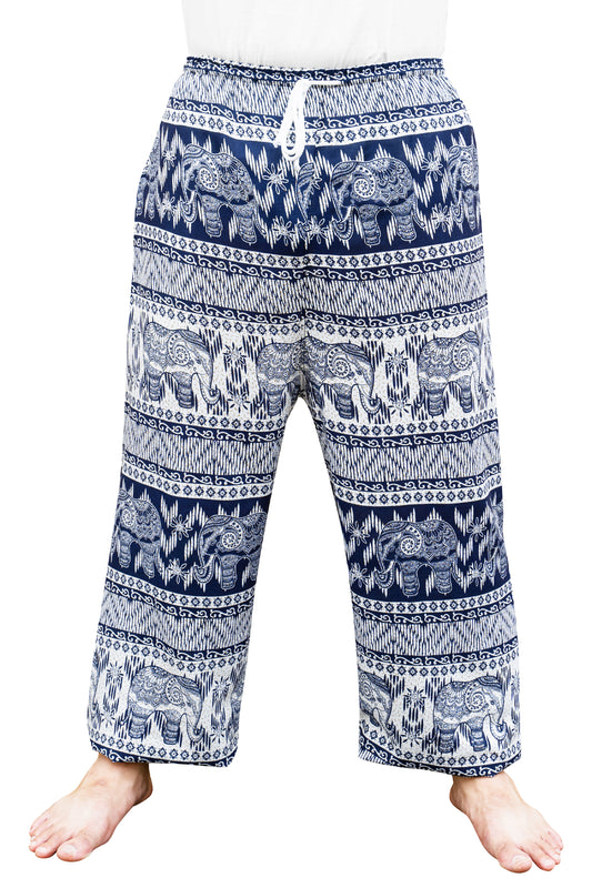 Tribal Elephant Pants in Blue