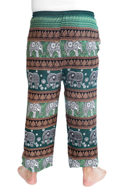 Ornate Elephant Pants in Green