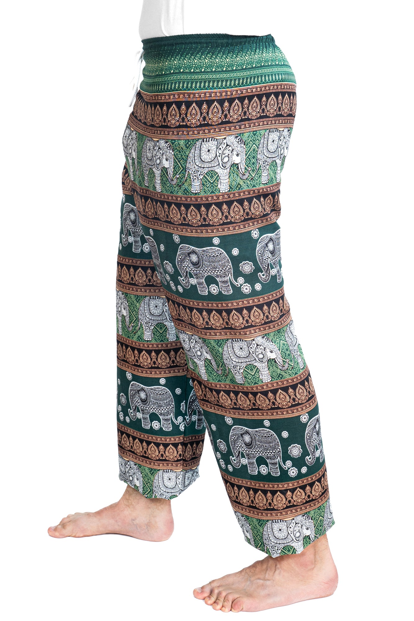 Ornate Elephant Pants in Green