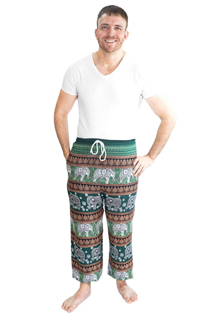 Ornate Elephant Pants in Green