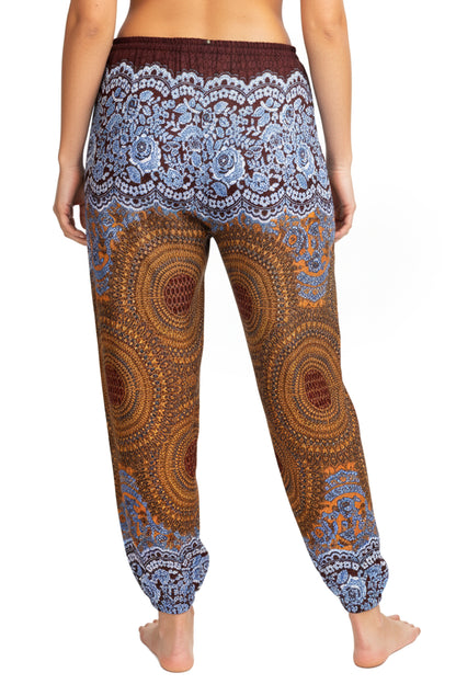 Mandala Rayon Pants in Brown